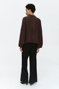 Cait Cardigan-Chocolate