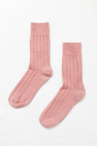 Cashmere Classic Socks-Rose Petal