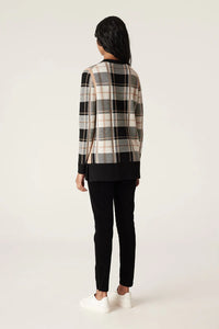 Merino Check Jumper-Camel Check