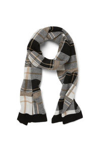 Merino Check Scarf-Camel Check