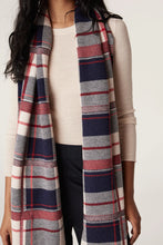 Load image into Gallery viewer, Merino Check Scarf-Red Check