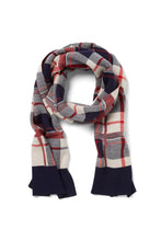 Load image into Gallery viewer, Merino Check Scarf-Red Check