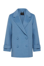 Load image into Gallery viewer, Weekend Pea Coat-Blue