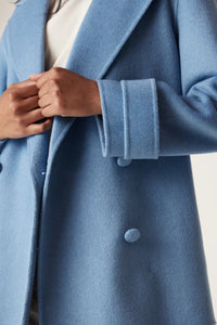 Weekend Pea Coat-Blue