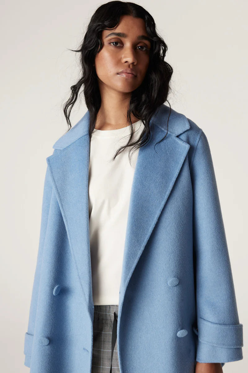 Weekend Pea Coat-Blue