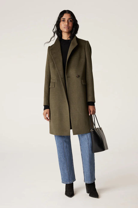 Eton Wool Coat-Khaki