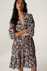 Flora Tiered Dress-Flora Print