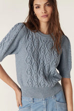 Load image into Gallery viewer, Tavi Knit Top-Dusty Blue