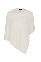 Load image into Gallery viewer, Brushed Cashwool Button Poncho-Parchment