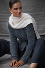 Load image into Gallery viewer, Brushed Cashwool Button Poncho-Parchment