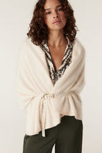 Load image into Gallery viewer, Brushed Cashwool Button Poncho-Parchment