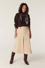 Load image into Gallery viewer, Ines Faux Suede Skirt-Natural