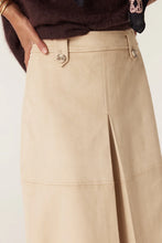 Load image into Gallery viewer, Ines Faux Suede Skirt-Natural