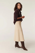 Load image into Gallery viewer, Ines Faux Suede Skirt-Natural