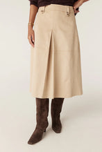Load image into Gallery viewer, Ines Faux Suede Skirt-Natural