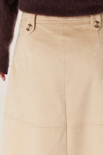 Load image into Gallery viewer, Ines Faux Suede Skirt-Natural