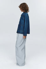 Load image into Gallery viewer, Cropped Pea Jacket-Washed Indigo