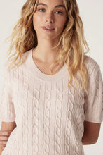 Load image into Gallery viewer, Heritage Cotton Cable Tee-Pale Pink