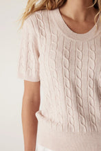 Load image into Gallery viewer, Heritage Cotton Cable Tee-Pale Pink