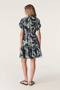 Havana Frill Dress-Navy Floral