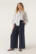 Load image into Gallery viewer, Avondale Linen Blouse-Navy Stripe