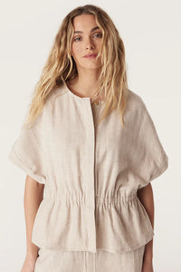 Marrakesh Linen Jacket-Natural