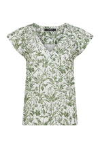 Load image into Gallery viewer, Oasis Linen Top-Palm Print