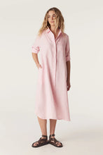 Load image into Gallery viewer, Pure Linen Shirt Dress-Pink