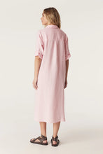 Load image into Gallery viewer, Pure Linen Shirt Dress-Pink