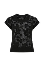 Load image into Gallery viewer, Shadow Lace Knit Top-Black