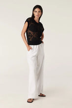 Load image into Gallery viewer, Shadow Lace Knit Top-Black