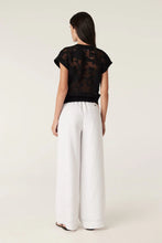 Load image into Gallery viewer, Shadow Lace Knit Top-Black