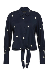 Muse Blouse-Navy Spot