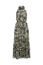 Load image into Gallery viewer, Eden Halter Neck Dress-Shadow Leaf Print