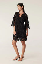 Load image into Gallery viewer, Shadow Embroidered Dress-Black