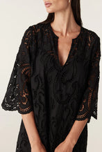 Load image into Gallery viewer, Shadow Embroidered Dress-Black