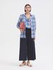 Greenery Checkered Shirt-Medium Blue