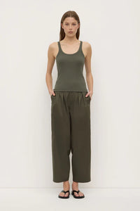 Charlie Rib Tank-Moss
