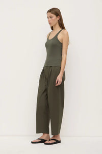 Charlie Rib Tank-Moss