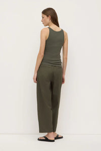 Charlie Rib Tank-Moss