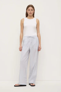 Cora Stripe Pant-Navy/White