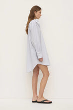 Load image into Gallery viewer, Cora Stripe Shirt Dress-White/Navy