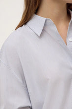 Load image into Gallery viewer, Cora Stripe Shirt Dress-White/Navy