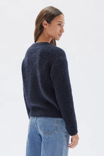 Load image into Gallery viewer, Dahlia Wool Knit Crew Jumper-Ink