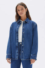 Load image into Gallery viewer, Denim Belted Jacket-Heritage Blue
