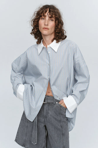 Edie Shirt-Bleu Stripe