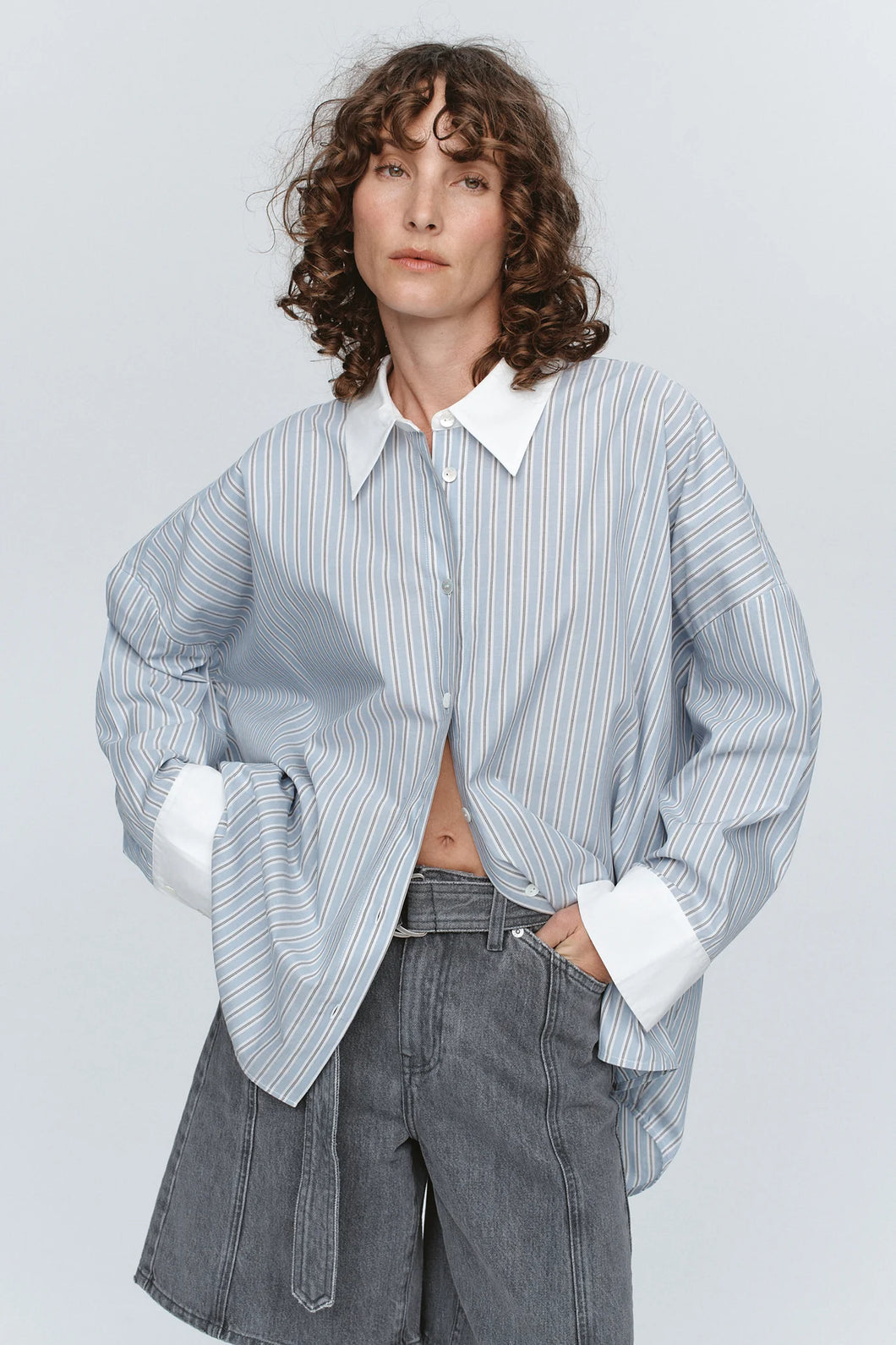 Edie Shirt-Bleu Stripe