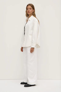 Emilia Denim Overshirt-Vintage White