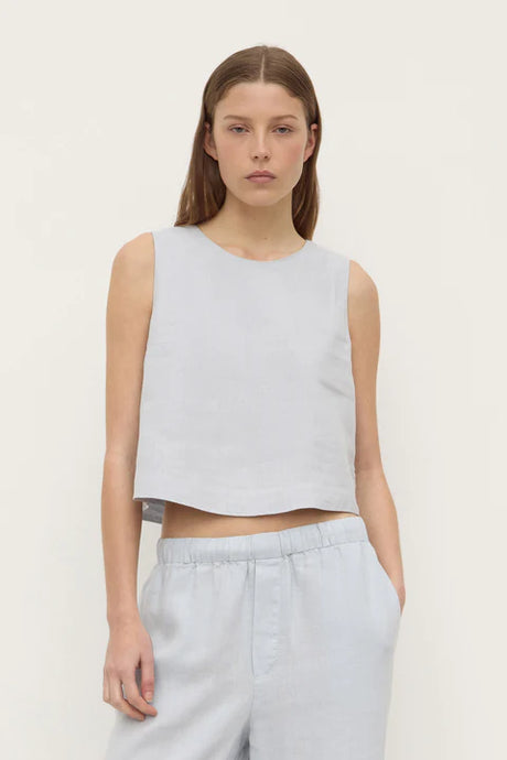 Estelle Linen Top-Cloud