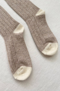 Cashmere Classic Socks-Fawn